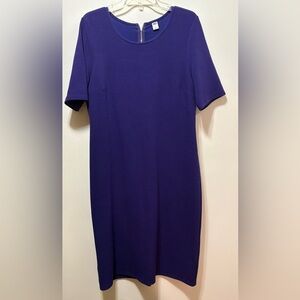 Old navy purple ribbed zippered bodycon short sleeved dress size L